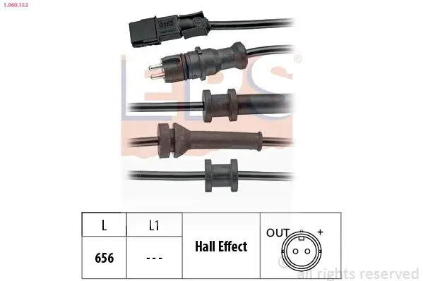 Sensor, Raddrehzahl EPS 1.960.153