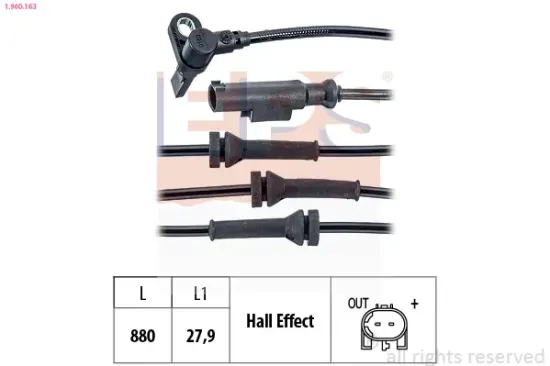Sensor, Raddrehzahl EPS 1.960.163 Bild Sensor, Raddrehzahl EPS 1.960.163