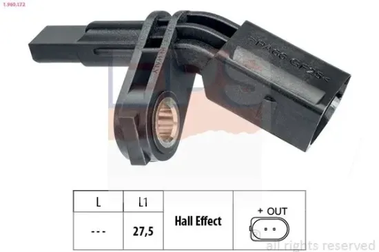 Sensor, Raddrehzahl EPS 1.960.172 Bild Sensor, Raddrehzahl EPS 1.960.172