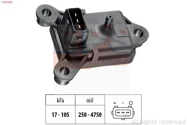 Luftdrucksensor, Höhenanpassung EPS 1.993.003