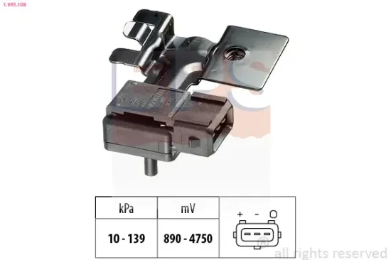 Luftdrucksensor, Höhenanpassung EPS 1.993.108 Bild Luftdrucksensor, Höhenanpassung EPS 1.993.108