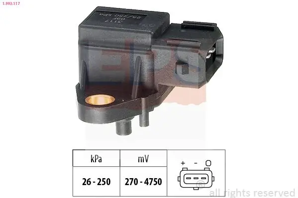 Luftdrucksensor, Höhenanpassung EPS 1.993.117