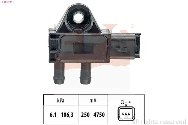 Sensor, Abgasdruck EPS 1.993.271