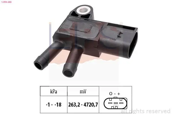 Sensor, Abgasdruck EPS 1.993.380