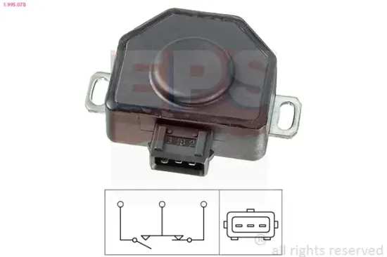 Sensor, Drosselklappenstellung EPS 1.995.078 Bild Sensor, Drosselklappenstellung EPS 1.995.078