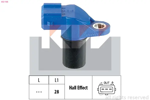 Sensor, Motordrehzahl KW 453 105