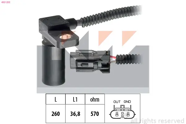 Sensor, Drehzahl KW 453 232