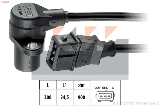 Impulsgeber, Kurbelwelle KW 453 237 Bild Impulsgeber, Kurbelwelle KW 453 237