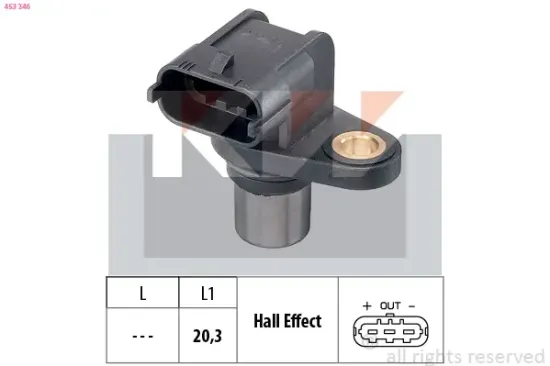 Sensor, Nockenwellenposition KW 453 346 Bild Sensor, Nockenwellenposition KW 453 346
