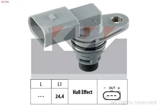 Sensor, Motordrehzahl KW 453 368