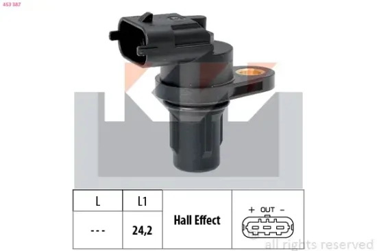 Sensor, Motordrehzahl KW 453 387 Bild Sensor, Motordrehzahl KW 453 387