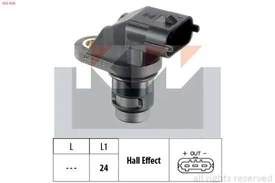 Sensor, Motordrehzahl KW 453 438 Bild Sensor, Motordrehzahl KW 453 438