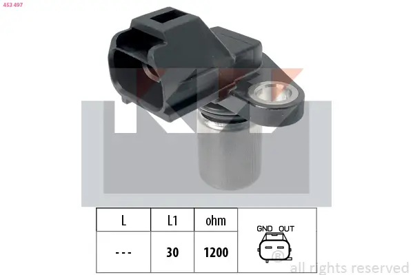Sensor, Motordrehzahl KW 453 497