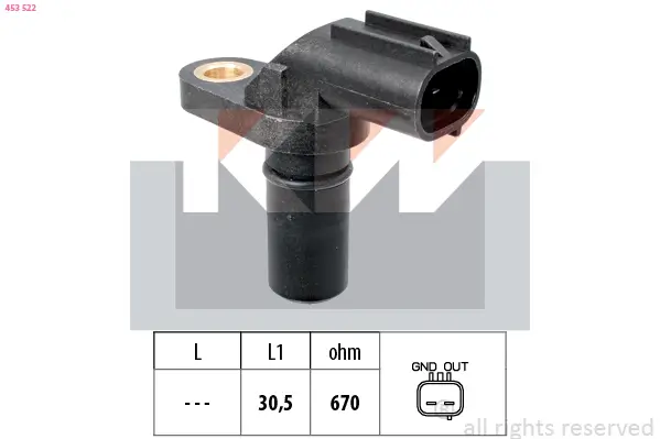 Sensor, Motordrehzahl KW 453 522
