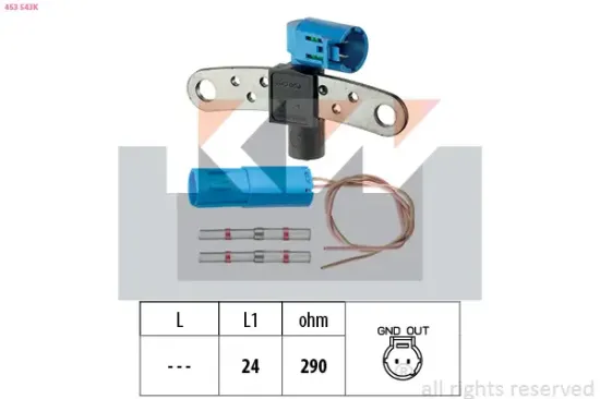 Impulsgeber, Kurbelwelle KW 453 543K Bild Impulsgeber, Kurbelwelle KW 453 543K