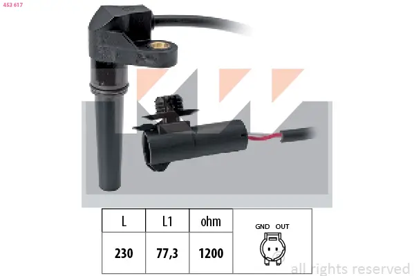 Drehzahlsensor, Automatikgetriebe KW 453 617