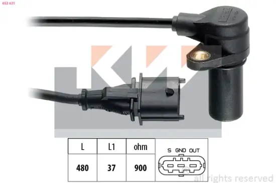 Impulsgeber, Kurbelwelle KW 453 631 Bild Impulsgeber, Kurbelwelle KW 453 631
