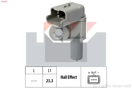 Sensor, Nockenwellenposition KW 453 632 Bild Sensor, Nockenwellenposition KW 453 632