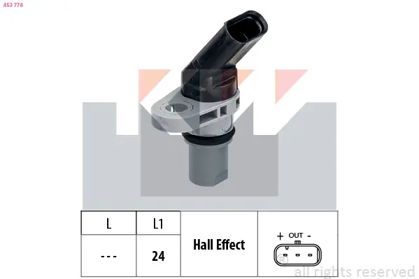 Sensor, Motordrehzahl KW 453 778