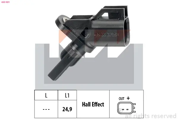 Sensor, Raddrehzahl KW 460 001