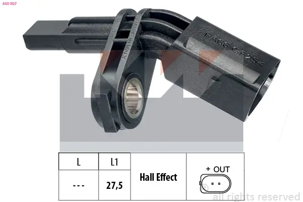 Sensor, Raddrehzahl KW 460 007