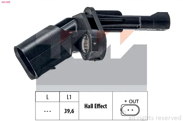 Sensor, Raddrehzahl KW 460 009