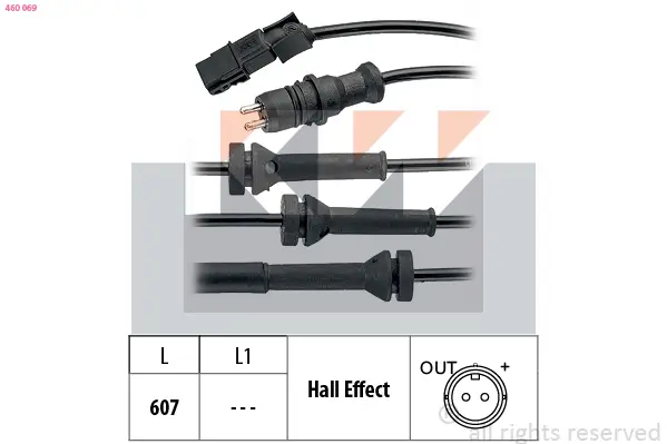 Sensor, Raddrehzahl KW 460 069