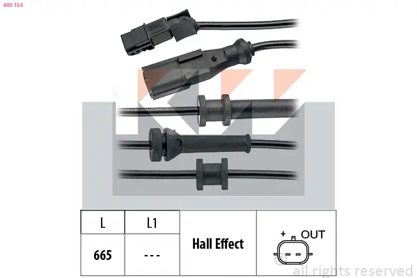 Sensor, Raddrehzahl KW 460 154