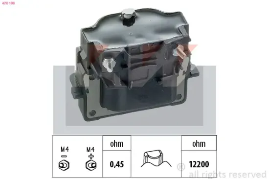 Zündspule KW 470 198 Bild Zündspule KW 470 198