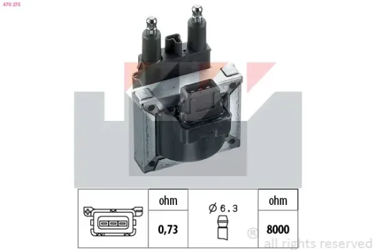 Zündspule KW 470 275 Bild Zündspule KW 470 275