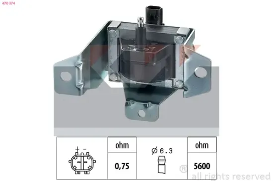 Zündspule KW 470 374 Bild Zündspule KW 470 374