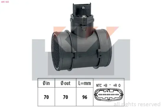 Luftmassenmesser KW 491 155 Bild Luftmassenmesser KW 491 155