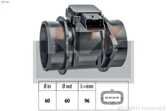 Luftmassenmesser KW 491 301 Bild Luftmassenmesser KW 491 301