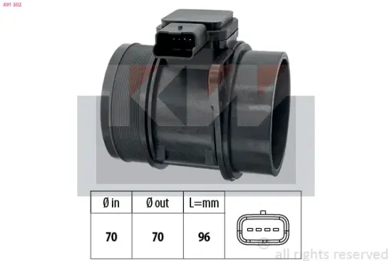 Luftmassenmesser KW 491 302 Bild Luftmassenmesser KW 491 302