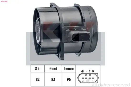 Luftmassenmesser KW 491 359 Bild Luftmassenmesser KW 491 359