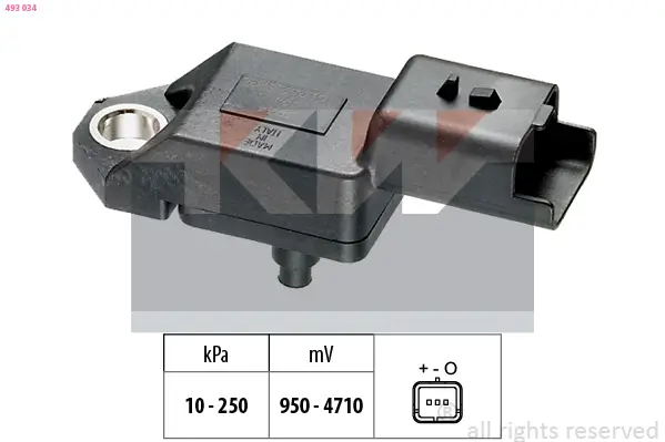 Luftdrucksensor, Höhenanpassung KW 493 034