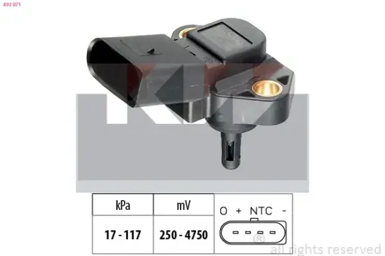 Luftdrucksensor, Höhenanpassung KW 493 071 Bild Luftdrucksensor, Höhenanpassung KW 493 071