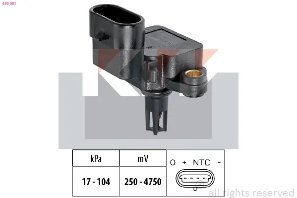 Luftdrucksensor, Höhenanpassung KW 493 081