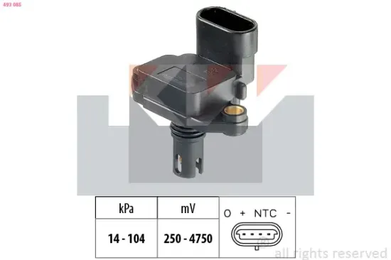 Luftdrucksensor, Höhenanpassung KW 493 085 Bild Luftdrucksensor, Höhenanpassung KW 493 085