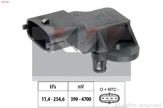 Luftdrucksensor, Höhenanpassung KW 493 092 Bild Luftdrucksensor, Höhenanpassung KW 493 092