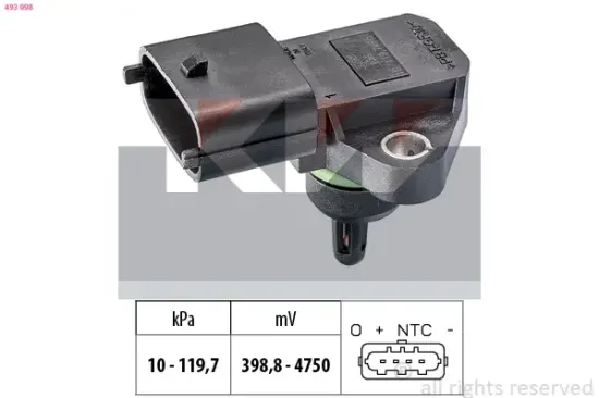 Luftdrucksensor, Höhenanpassung KW 493 098 Bild Luftdrucksensor, Höhenanpassung KW 493 098