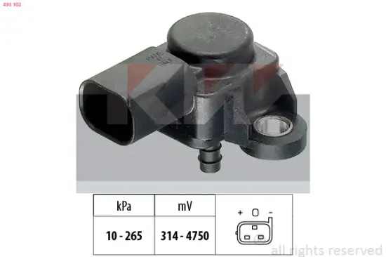 Luftdrucksensor, Höhenanpassung KW 493 102 Bild Luftdrucksensor, Höhenanpassung KW 493 102
