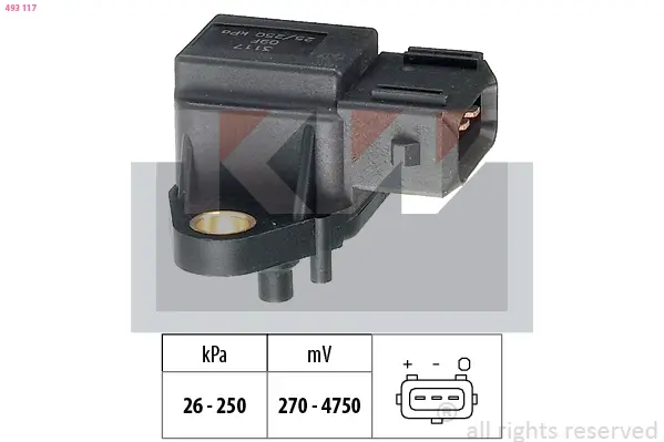 Luftdrucksensor, Höhenanpassung KW 493 117