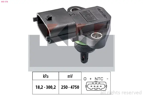 Luftdrucksensor, Höhenanpassung KW 493 178