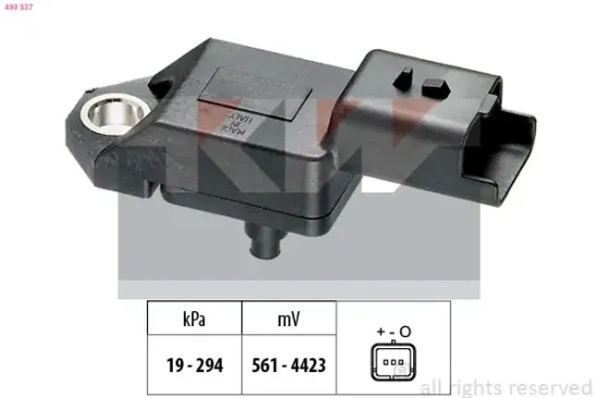 Luftdrucksensor, Höhenanpassung KW 493 337 Bild Luftdrucksensor, Höhenanpassung KW 493 337