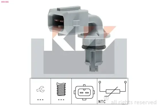 Sensor, Ansauglufttemperatur KW 494 005 Bild Sensor, Ansauglufttemperatur KW 494 005