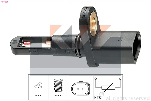 Sensor, Ansauglufttemperatur KW 494 006