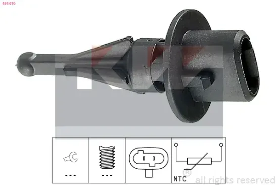 Sensor, Außentemperatur KW 494 010 Bild Sensor, Außentemperatur KW 494 010