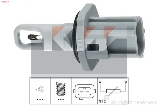 Sensor, Ansauglufttemperatur KW 494 017 Bild Sensor, Ansauglufttemperatur KW 494 017