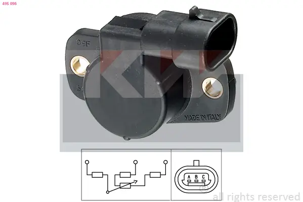 Sensor, Drosselklappenstellung KW 495 096